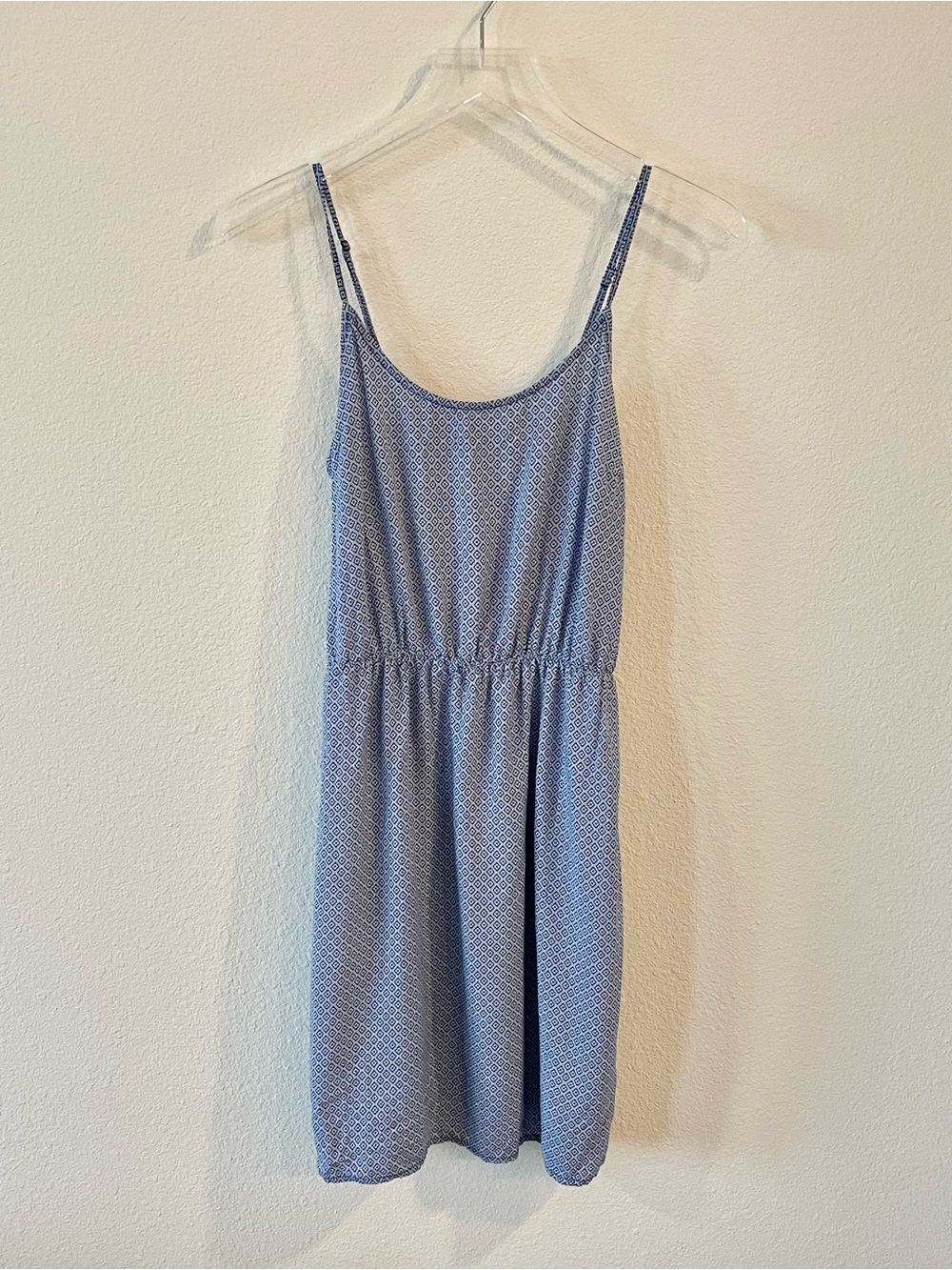 Old Navy Light Blue Printed Spaghetti Strap Sundress